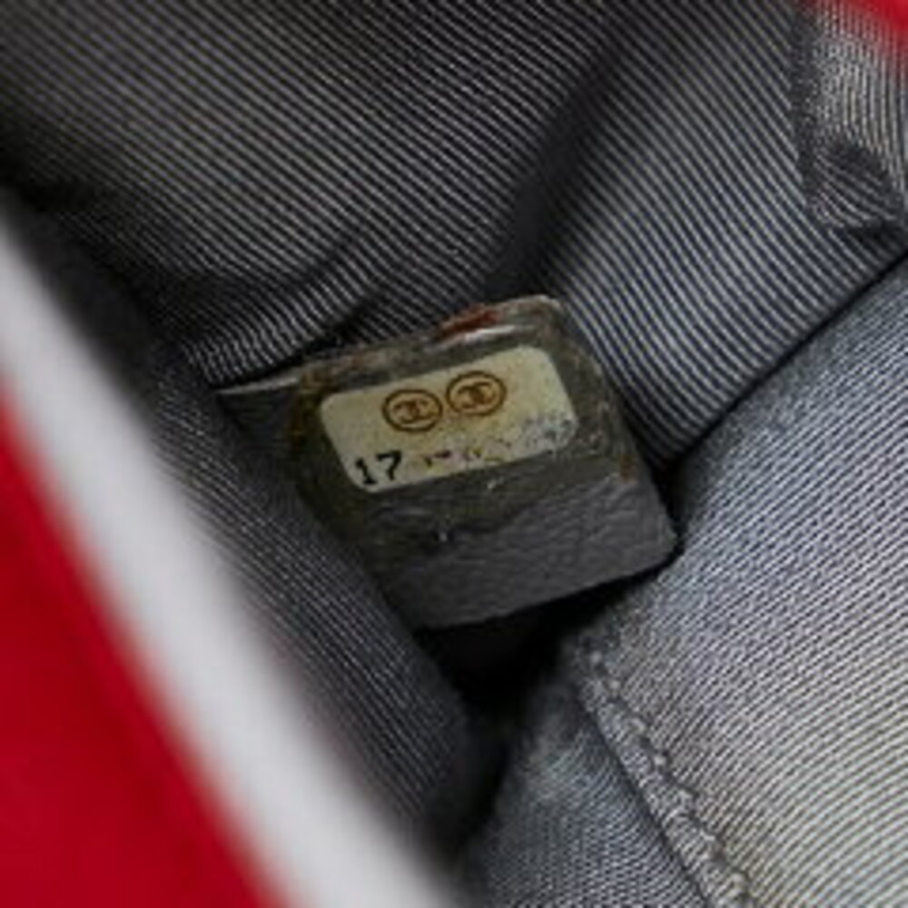 Chanel Caviar Chain Leather Shoulder Bag Coco Mark Red Matelasse - Picture 6 of 6
